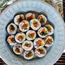 Beef Kimbap - Recipe photo by chef julie yoon