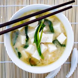 Miso Soup with Bok Choy - Recipe photo by sunnyvegan