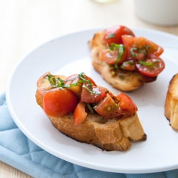 Bruschetta with Tomatoes & Basil - Recipe photo by erinnish