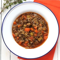 Lentil Vegetable Soup - Recipe photo by dinnerdujour