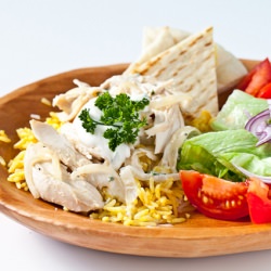 Halal Cart Style Turkey and Rice - Recipe photo by steamykitchen