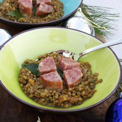 Lentils with Cotechino - Recipe photo by Apron and Sneakers
