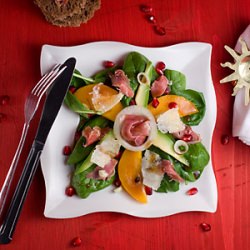 Persimmon and Serrano Ham Salad - Recipe photo by SpicieFoodie