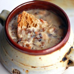 Chicken Bacon Wild Rice Soup - Recipe photo by pinchofyum