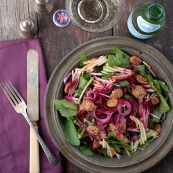 Arugula Apple Beet Pecan Salad - Recipe photo by boulderlocavore