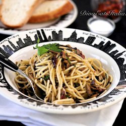 Pasta with Mixed Olive Sauce - Recipe photo by Diva Eats Italia