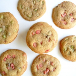 Matcha & Cherry Chip Cookies - Recipe photo by sugarswings
