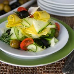 Zucchini Ribbon & Olive Salad - Recipe photo by Geez Louise