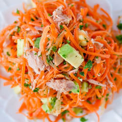 Carrot Tuna & Avocado Salad - Recipe photo by PBSFood