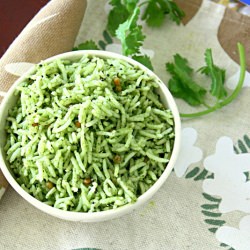 Coriander Leaves Rice - Recipe photo by Jeyashrisuresh