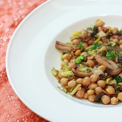 Warm Chickpea Salad - Recipe photo by runswithspatulas