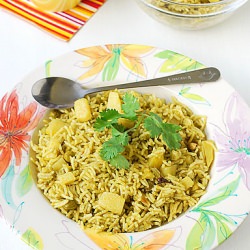 Coriander Pilaf - Recipe photo by Raks Kitchen