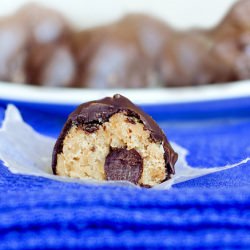 Chocolate Cookie Dough Truffles - Recipe photo by ChocolateCoveredKatie
