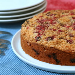 Cranberry Cake with Vanilla Crumb - Recipe photo by flourarrangements