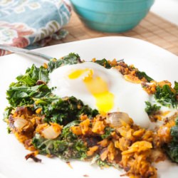 Butternut Squash and Kale Hash - Recipe photo by cleaneatingchelsey