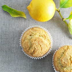 GF Lemon Millet Muffins - Recipe photo by blackdogfoodblog