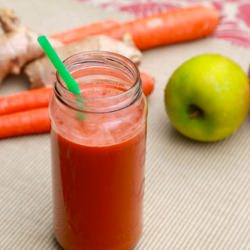 Carrot, Apple & Ginger Juice - Recipe photo by girl in the green apron