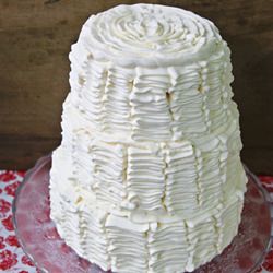 Nine Layer Red Velvet Ruffle Cake - Recipe photo by Valen