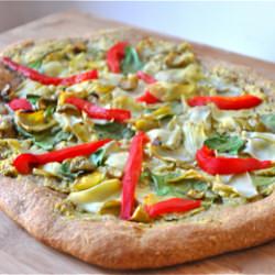 Vegan Artichoke and Olive Pizza - Recipe photo by thetolerantvegan