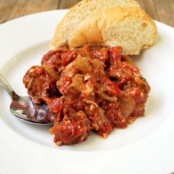Italian Pork & Pepper Stew - Recipe photo by The Art of Homemaking