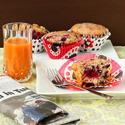 Buttermilk Berry Muffins - Recipe photo by swapnaz