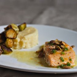 Arctic Char w/ Orange Pistachio - Recipe photo by thecornerkitchen