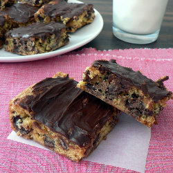Cheater Chocolate Chip Cookie Bars - Recipe photo by Blessthismess