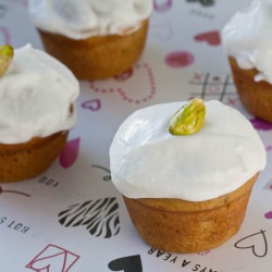 Rose & Pistachio Cupcakes - Recipe photo by Jesal