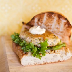Chicken and Desert Flakes Burger - Recipe photo by Season with Saltbush