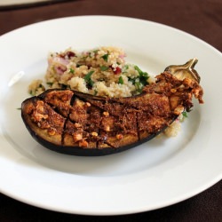 Spiced & Roasted Eggplant - Recipe photo by Amy@TheKitchenisCalling