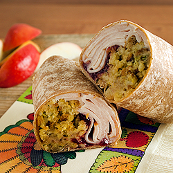 Turkey Dinner Wrap - Recipe photo by Poormet