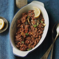 Brown Lentils with Bell Peppers - Recipe photo by ummekulsumm