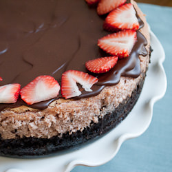 Chocolate Strawberry Cheesecake - Recipe photo by ryanbakes