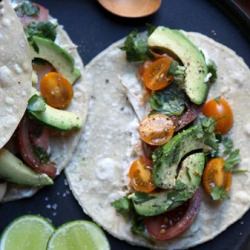 Fresh Colorful Roast Chicken Tacos - Recipe photo by Frances Janisch