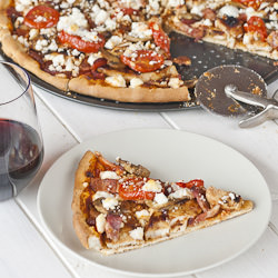 BBQ Chicken and Feta Pizza - Recipe photo by jocooks