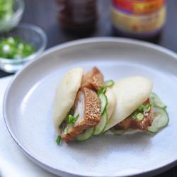 Momofuku Crispy Pork Buns - Recipe photo by Trissalicious