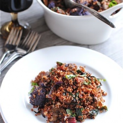 Quinoa with Chard and Cauliflower - Recipe photo by BevCooks