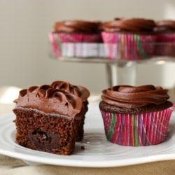 Truffle Filled Chocolate Cupcakes - Recipe photo by onefoodiesculinaryadventures