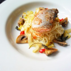 Salmon & Sage Pasta - Recipe photo by blablastar
