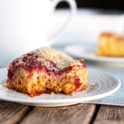 Raspberry Cream Cheese Coffee Cake - Recipe photo by pinchofyum