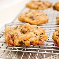 Toffee Chocolate Pretzel Cookies - Recipe photo by radishesandrhubarb