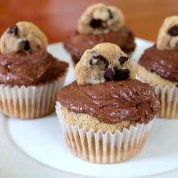 Cookie Dough Peanut Butter Cupcakes - Recipe photo by livelearnloveeat