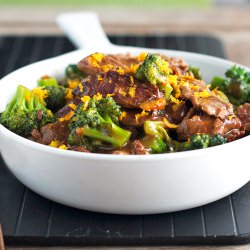 {Light} Orange Beef and Broccoli - Recipe photo by pinchofyum
