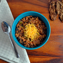Chipotle No Bean Chili - Recipe photo by Behind the Bites