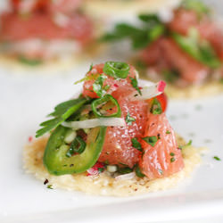 Parmesan Tuiles w/ Grapefruit - Recipe photo by lisal