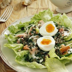 Salad with Smoked Salmon - Recipe photo by Hermina