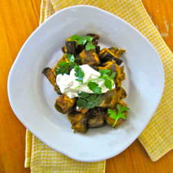 Indian-Style Curried Eggplant - Recipe photo by veggiewonder