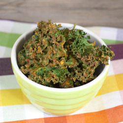 Spicy-Cheezy Kale Chips - Recipe photo by SpachetheSpatula