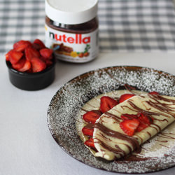 Strawberry Hazelnut Crepes - Recipe photo by meversusmartha