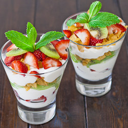 Strawberry and Kiwi Parfait - Recipe photo by jocooks